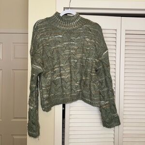 a.n.a Olive Green Cowl Neck Sweater